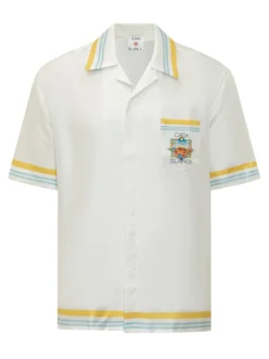 Camicia a Maniche Corte con Collo Cubano