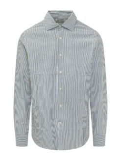 Camicia a Righe con Colletto Classico