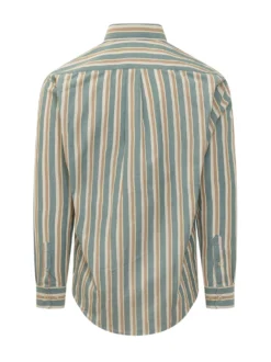 Camicia a Righe con Tasca sul Petto