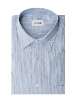Camicia con Colletto e Righe Verticali