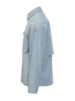 Camicia con Tasche Frontali e Bottoni a Pressione
