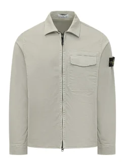 Camicia con Zip e Tasca Applicata