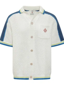Camicia Crochet a Maniche Corte