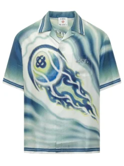 Camicia da Tennis con Stampa Grafica