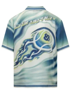 Camicia da Tennis con Stampa Grafica