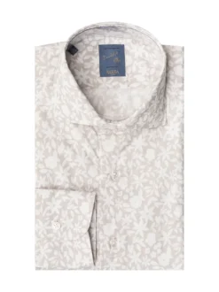 Camicia Fantasia Floreale con Collo Italiano