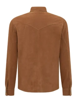 Camicia in Suede con Bottoni
