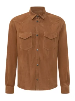Camicia in Suede con Bottoni
