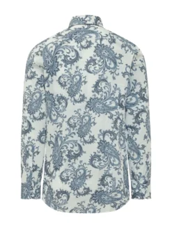 Camicia Paisley Con Logo Ricamato