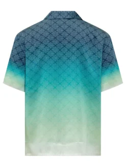 Camicia Sfumata con Motivo Geometrico