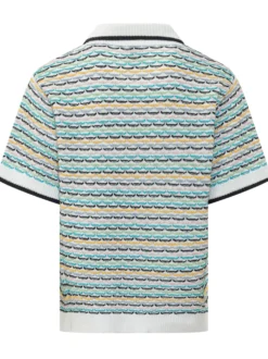 Camicia Tuck Stitch a Maniche Corte