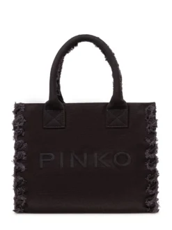 Canvas Shopper Bag with Logo