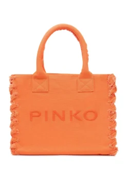 Canvas Shopper Bag with Logo