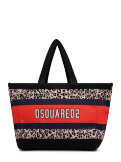 Canvas Tote Bag with Animal Print