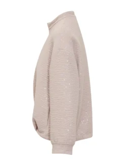 Cape Jacket with Zip and Sequins