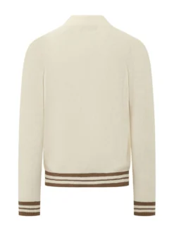 Cardigan con Bottoni Collo Alto