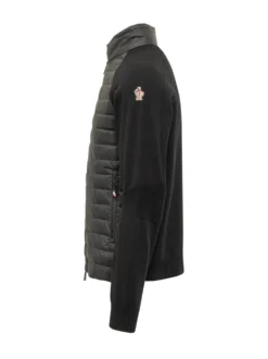 Cardigan with Quilted Panels and Zip