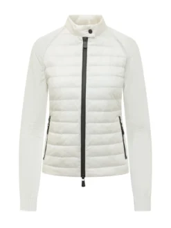 Cardigan with Quilted Panels and Zip