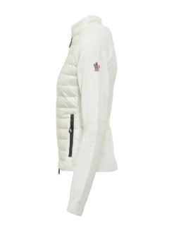 Cardigan with Quilted Panels and Zip