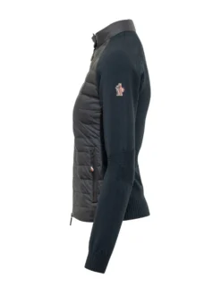 Cardigan with Quilted Panels and Zip