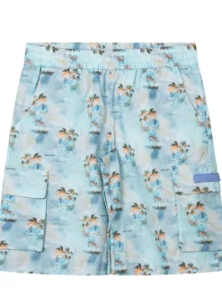 Cargo Shorts with Palm Print