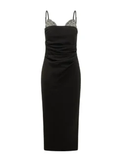 Carruba Midi Dress with Jewel Details