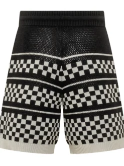Checkered Mesh Short