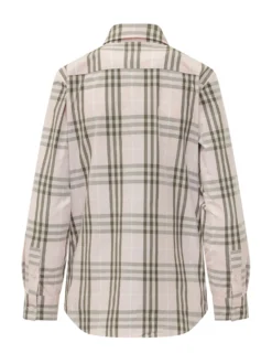 Check Pattern Shirt with Collar and Buttons