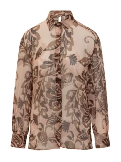 Chiffon Shirt with Floral Print