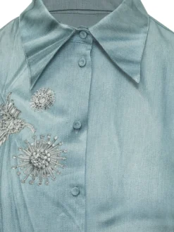 Christa Fluid Shirt with Embroidery