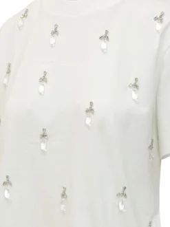 Classic T-shirt with Jewel Embellishments
