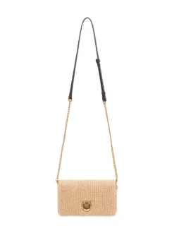 Click Soft Bag with Flap and Woven Texture