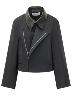 Cocoon Jacket with Wide Collar