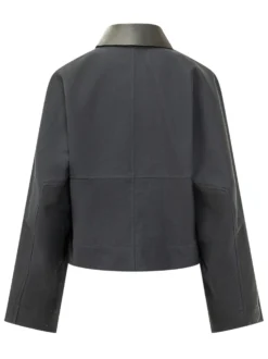 Cocoon Jacket with Wide Collar