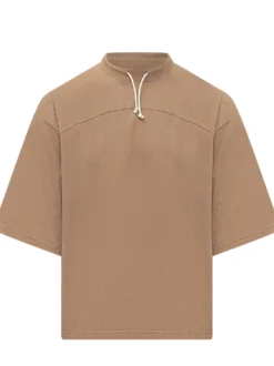 Cord Band T-shirt with Drawstring Neck
