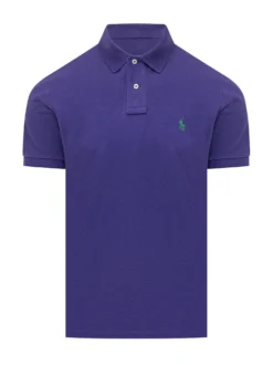 Cotton Polo Shirt with Embroidered Logo