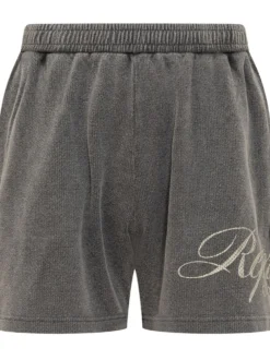 Cotton Shorts With Side Embroidery