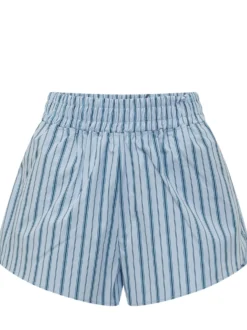 Cotton Striped Shorts with Elasticated Waist