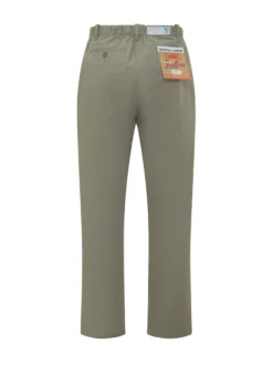 Cotton Tapered Pants with Pleats