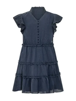 Creponne Dress with Ruffles