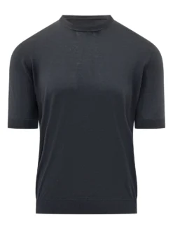 Crewneck Short Sleeve Knit Top
