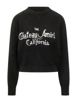 Crew Neck Sweater with Front Print