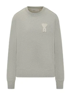 Crewneck Sweatshirt with Logo Patch