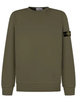 Crewneck Sweatshirt with Logo Patch