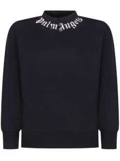 Crewneck Sweatshirt with Neck Logo