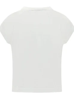 Crewneck T-Shirt with Floral Embroidery