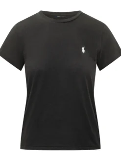 Crewneck T-shirt with Logo Embroidery