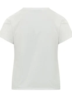 Crewneck T-shirt with Logo Embroidery