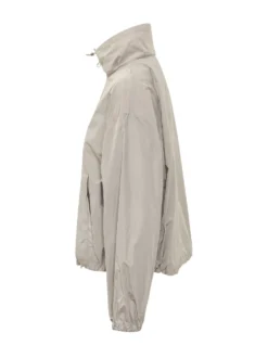 Cropped Jacket with Zip and Pockets
