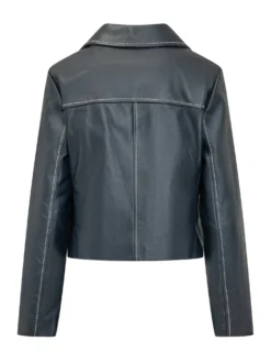 Cropped Leather Jacket
